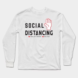 SOCIAL DISTANCING - ON LIGHT COLORS Long Sleeve T-Shirt